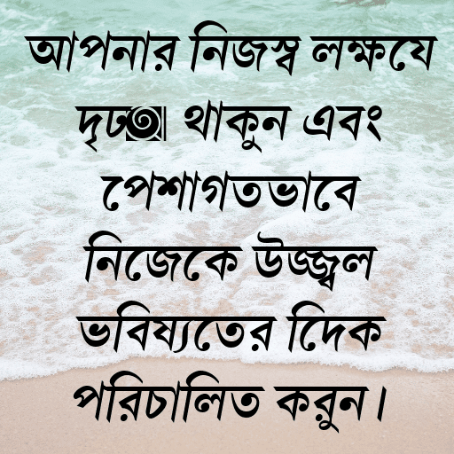 আপনার নিজস্ব লক্ষ্যে দৃঢ় থাকুন এবং পেশাগতভাবে নিজেকে উজ্জ্বল ভবিষ্যতের দিকে পরিচালিত করুন।