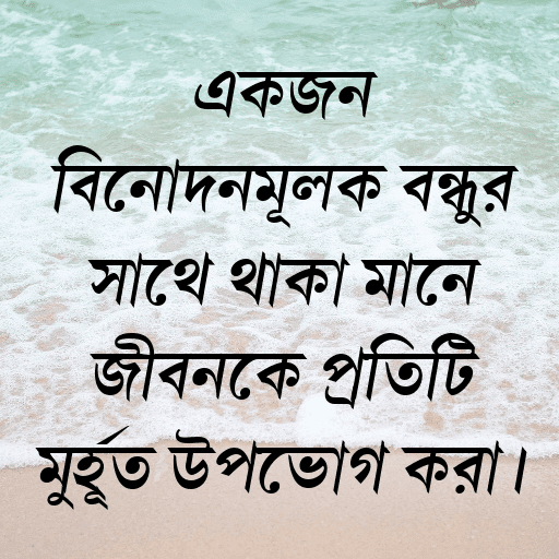 একজন বিনোদনমূলক বন্ধুর সাথে থাকা মানে জীবনকে প্রতিটি মুহূর্ত উপভোগ করা।