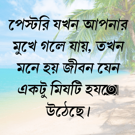 পেস্ট্রি যখন আপনার মুখে গলে যায়, তখন মনে হয় জীবন যেন একটু মিষ্টি হয়ে উঠেছে।