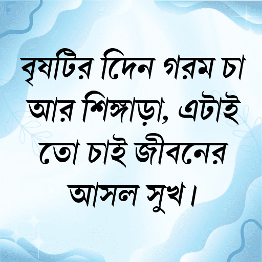 বৃষ্টির দিনে গরম চা আর শিঙ্গাড়া, এটাই তো চাই জীবনের আসল সুখ।