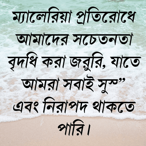 ম্যালেরিয়া প্রতিরোধে আমাদের সচেতনতা বৃদ্ধি করা জরুরি, যাতে আমরা সবাই সুস্থ এবং নিরাপদ থাকতে পারি।