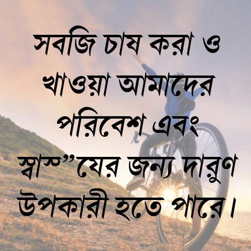 সবজি চাষ করা ও খাওয়া আমাদের পরিবেশ এবং স্বাস্থ্যের জন্য দারুণ উপকারী হতে পারে।